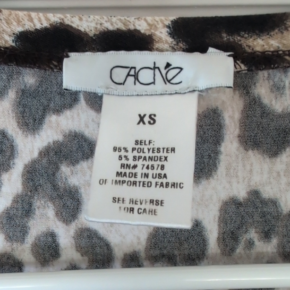 Cache Leopard Patterned Long Sleeve Vintage Top - image 2